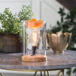 Load image into Gallery viewer, Wood &amp; Glass Vintage Warmer
